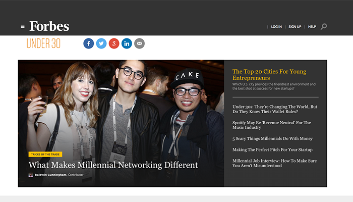 Forbes Launches Under 30 Section On Its Site Talking Biz News 