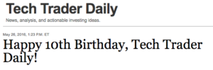 Tech Trader Daily