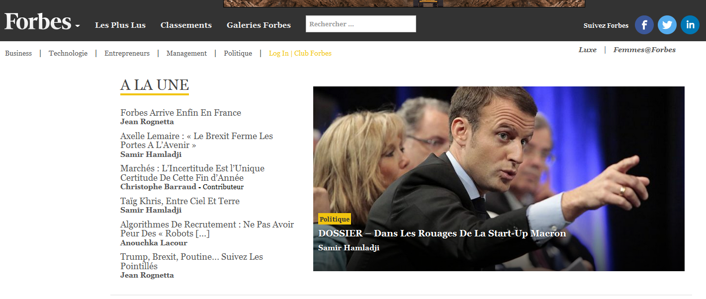 Forbes arrive enfin en France - Talking Biz News