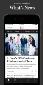 The new WSJ app includes a personalized content feed - Talking Biz News