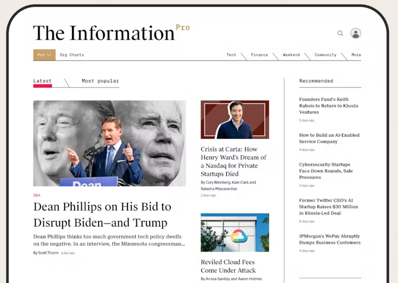 The Information rolls out redesign - Talking Biz News